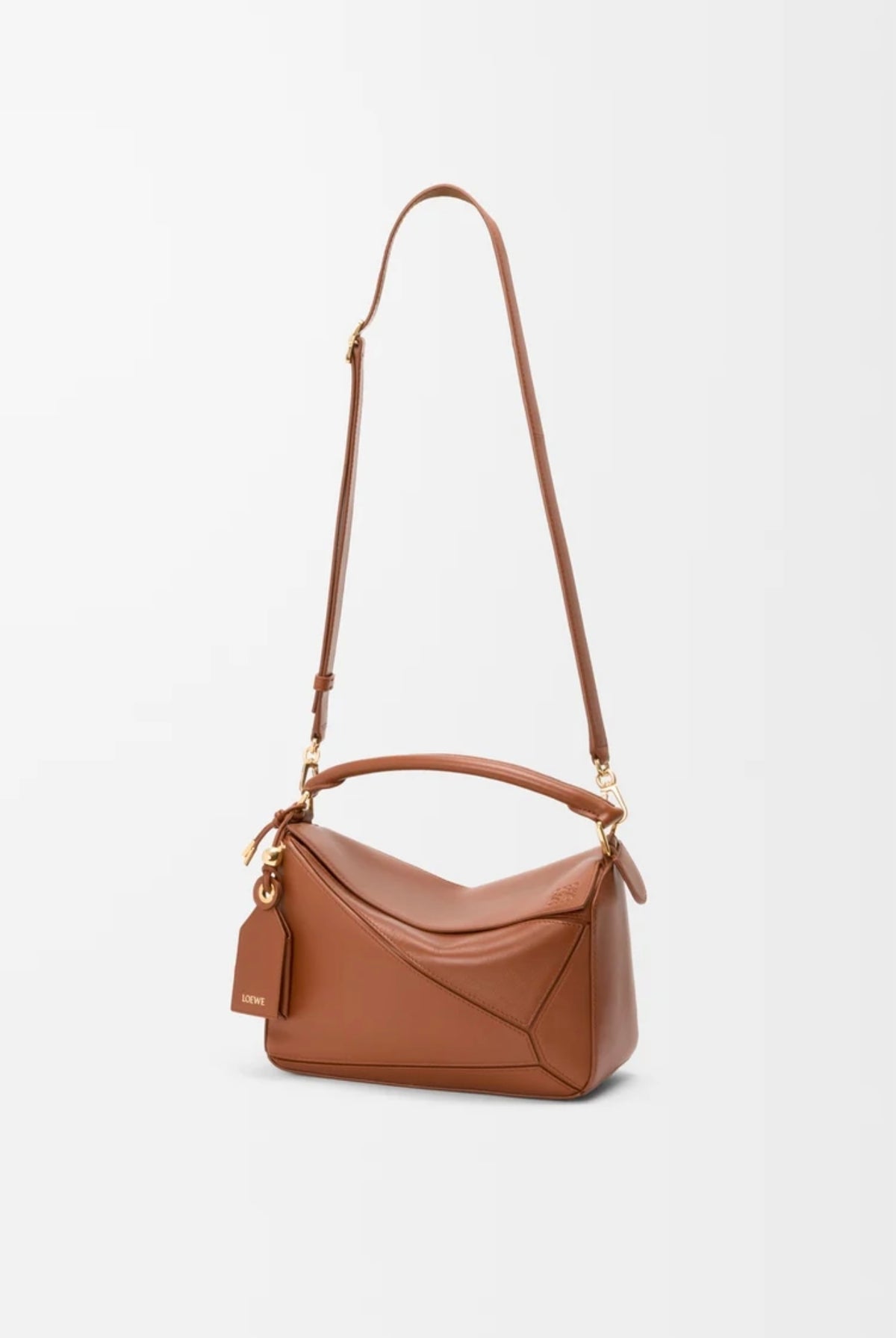 Loewe puzzle bag,Loewe puzzle brown bag,Loewe puzzle bag small,Loewe small featherlight puzzle bag,Loewe bag,Loewe Lambskin p