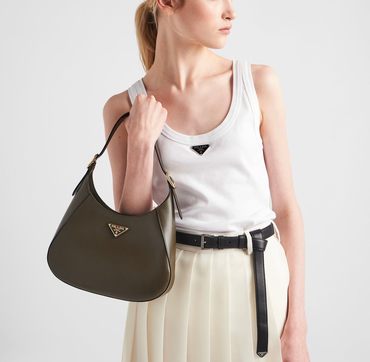 Prada 39546X,Winniemodo,Winnie modo,Prada ribbed knit jersey tank top,Prada white top,Prada white vest,Prada vest,Prada vest