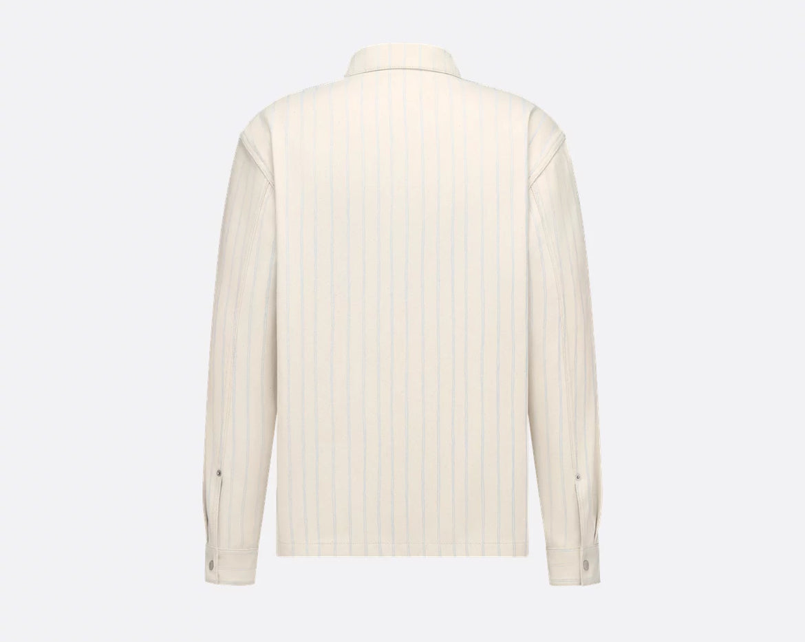 Dior 583D489A3010,Dior Hylton Nel overshirt,Dior Hylton Nel white shirt,Dior white stripes shirt,Dior white overshirt,Dior fo