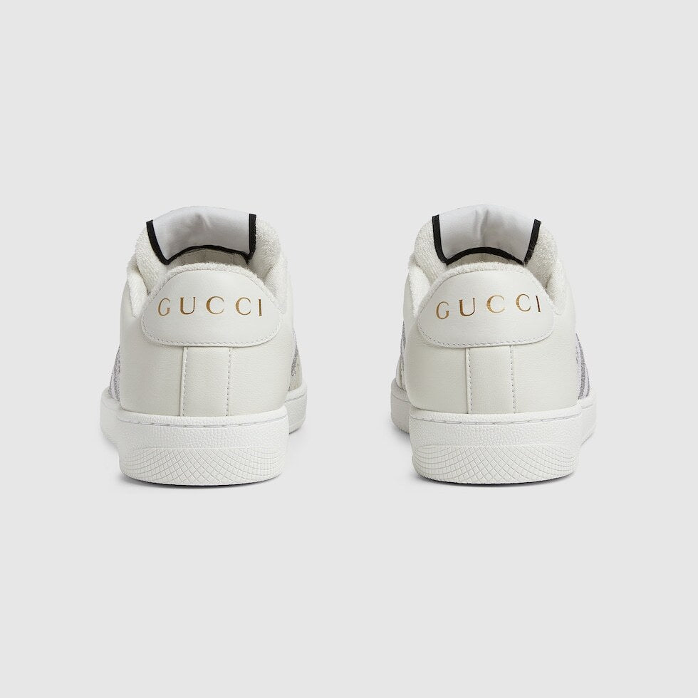 Gucci 732193FADQ7,Gucci screener sneaker,Gucci GG crystal sneaker,Gucci GG Crystal grey sneaker,Gucci Rhinestone sneaker,Gucc