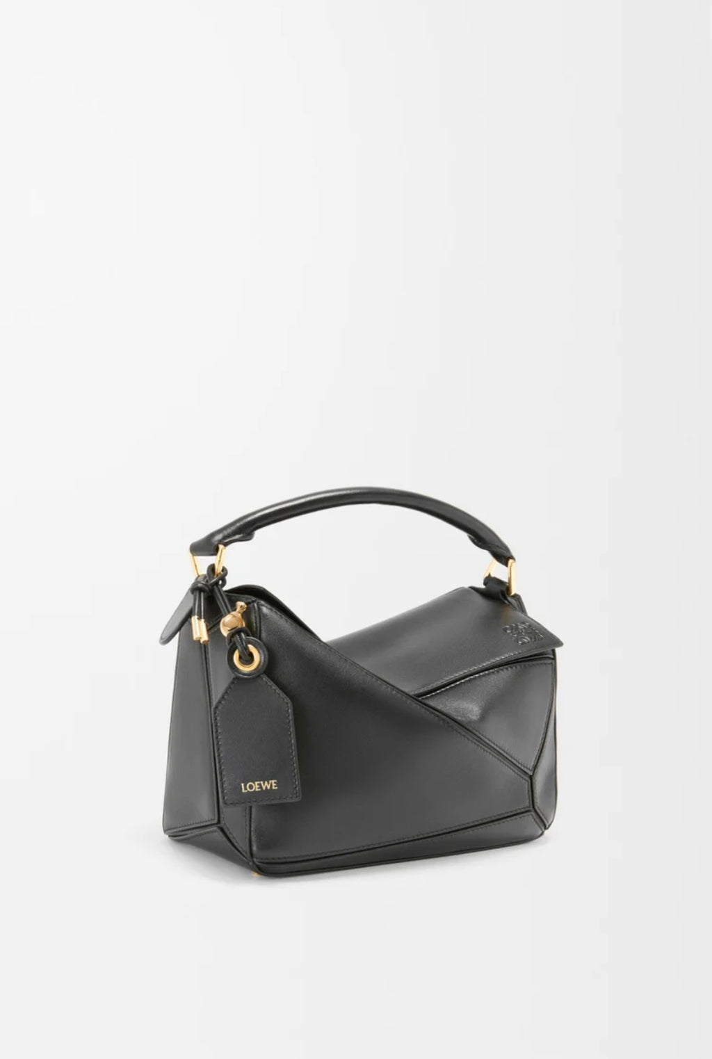 Loewe puzzle bag,Loewe puzzle black bag,Loewe puzzle bag small,Loewe small featherlight puzzle bag,Loewe bag,Loewe Lambskin p