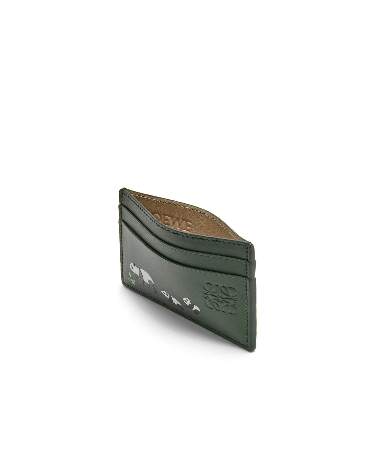 Loewe Panda plain cardholder in satin calfskin ,loewe cardholder on sale,loewe online shop,loewe outlet,loewe panda,loewe wal