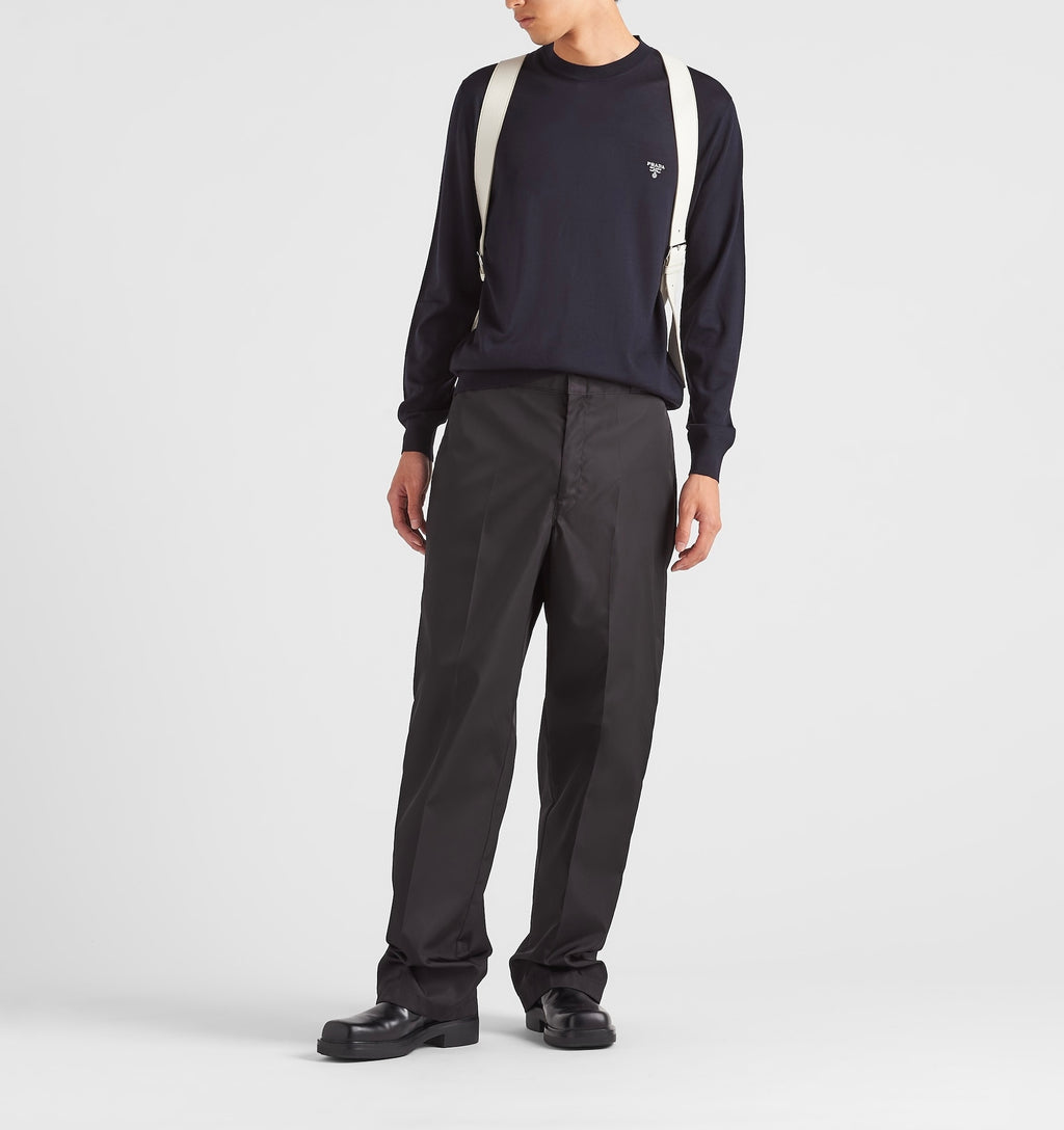 Winniemodo,Winnie modo,Prada UMB264,Prada superfine wool crew neck sweater,Prada sweater,Prada sweater navy,Prada sweater men