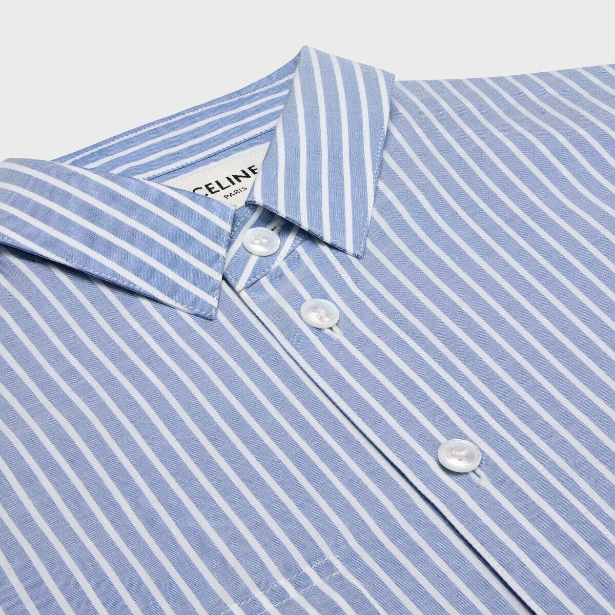 Celine RC00R720T.07DG,Celine shirt striped,Celine blue shirt,Celine blue striped shirt,Celine blue striped womens shirt,Celin