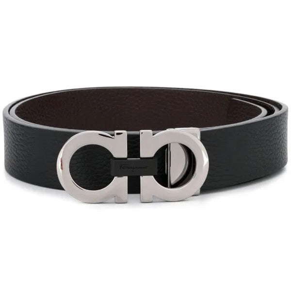 Ferragamo Gancini reversible belt, Ferragamo reversible belt, Ferragamo mens belt, Ferragamo black belt, Ferragamo mens belt
