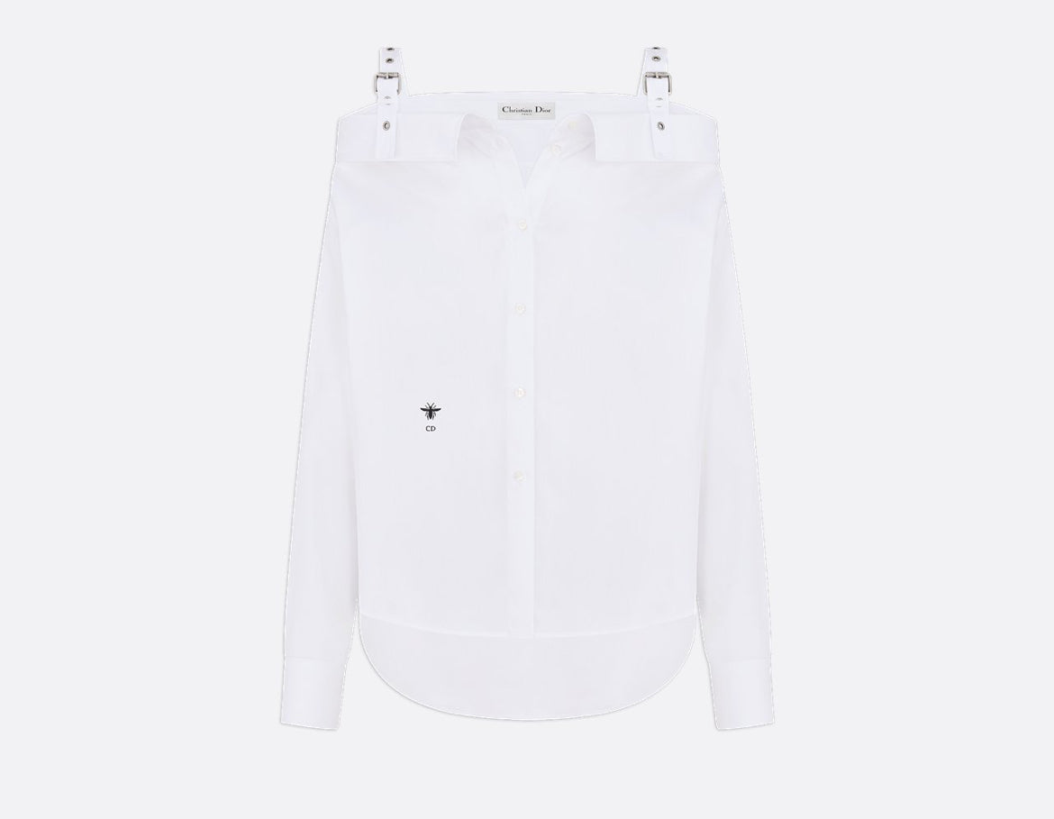 Dior 521B85A3356,Dior white top,Dior white blouse,Dior vest shirt,Dior black top,Dior black blouse,Dior white top 2025,Dior b