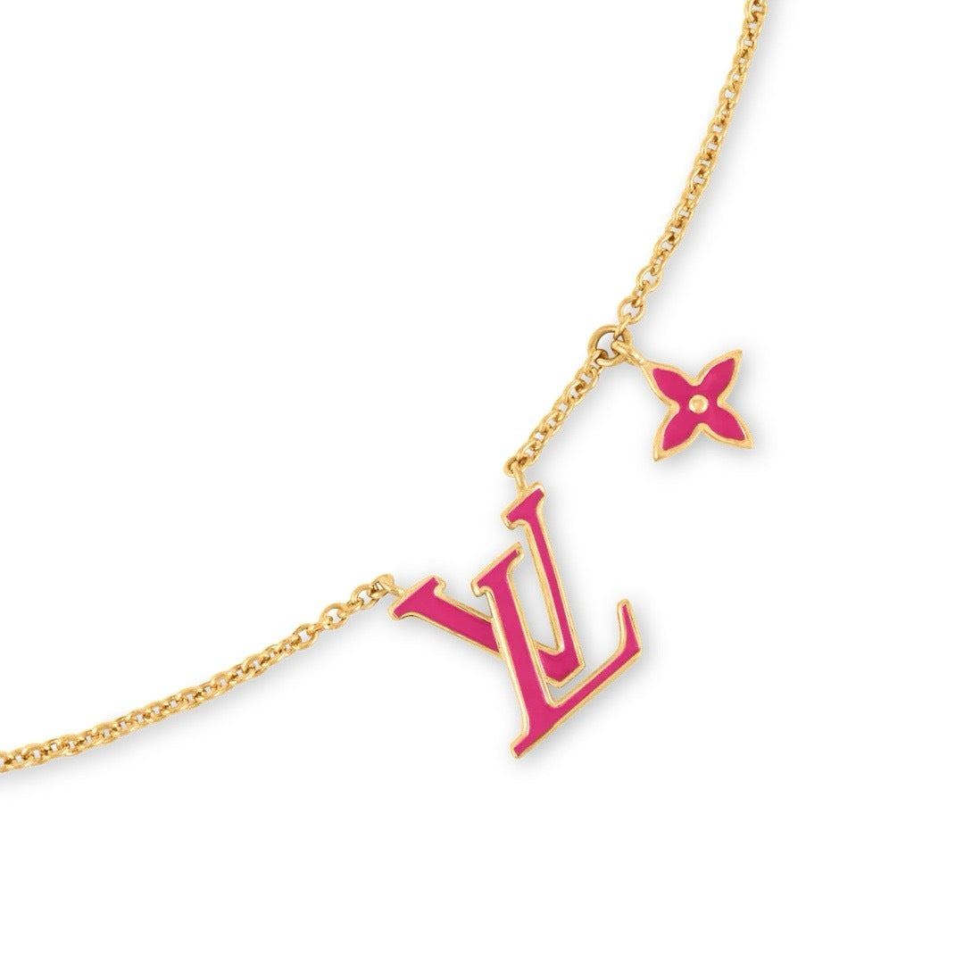 Louis Vuitton LV iconic enamel necklace,LV iconic enamel necklace,Louis Vuitton necklace,LV logo necklace,LV necklace,LV neck