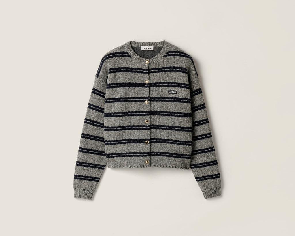 Winniemodo,Winnie modo,MIU MIU MMF899,Miu Miu Shetland knit cardigan,Miu Miu knit cardigan,MIU MIU striped cardigan,MIU MIU c