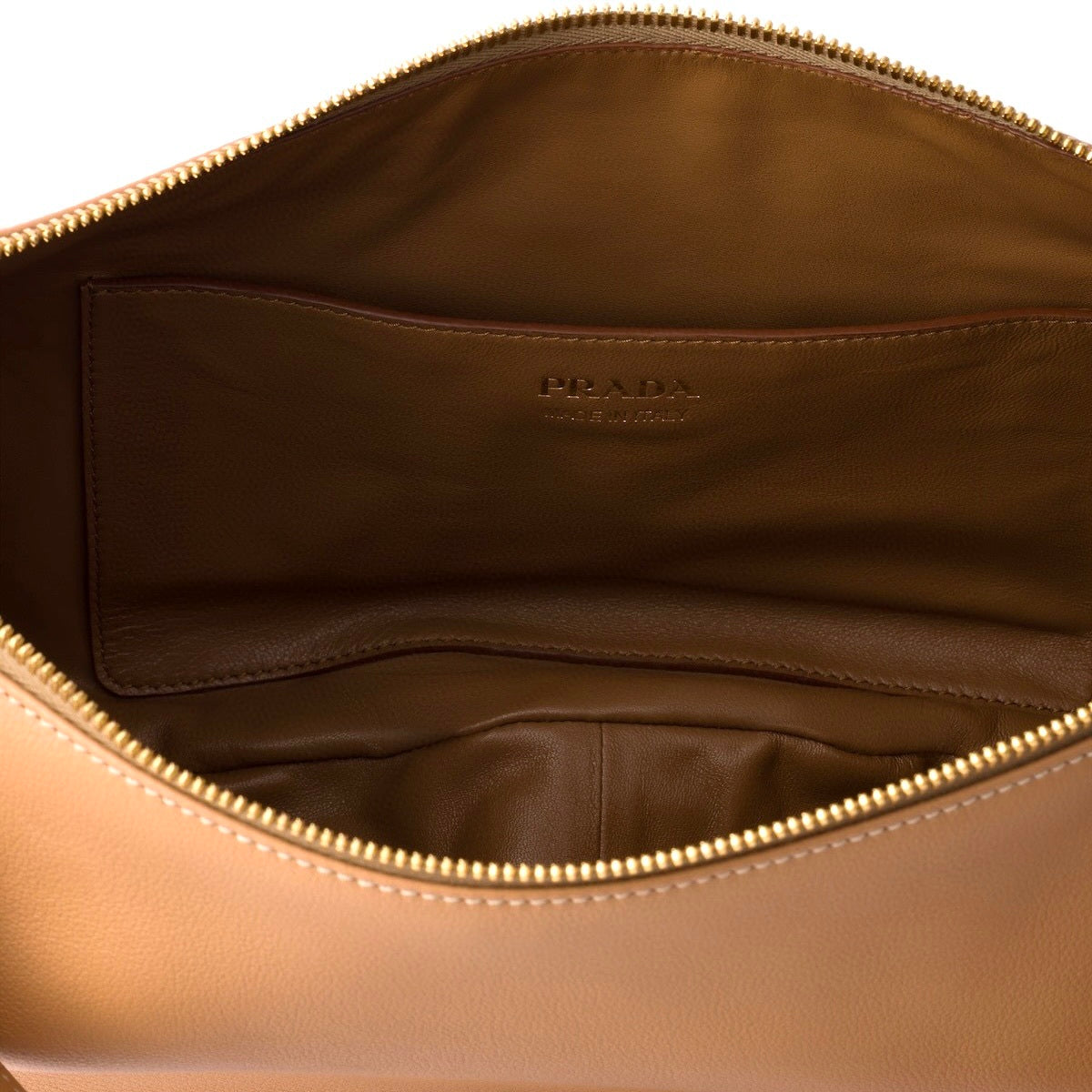 Prada P01079974,Prada Demi-Lune Large leather shoulder bag,Prada Demi-Lune brown shoulder bag,Prada brown shoulder bag,Prada