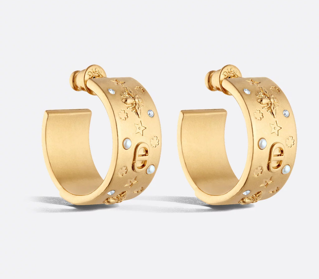 Dior Céleste hoop earrings,Dior earrings,Dior gold earrings,Dior earrings 2025,Dior earrings on sale,Dior gold earrings disco