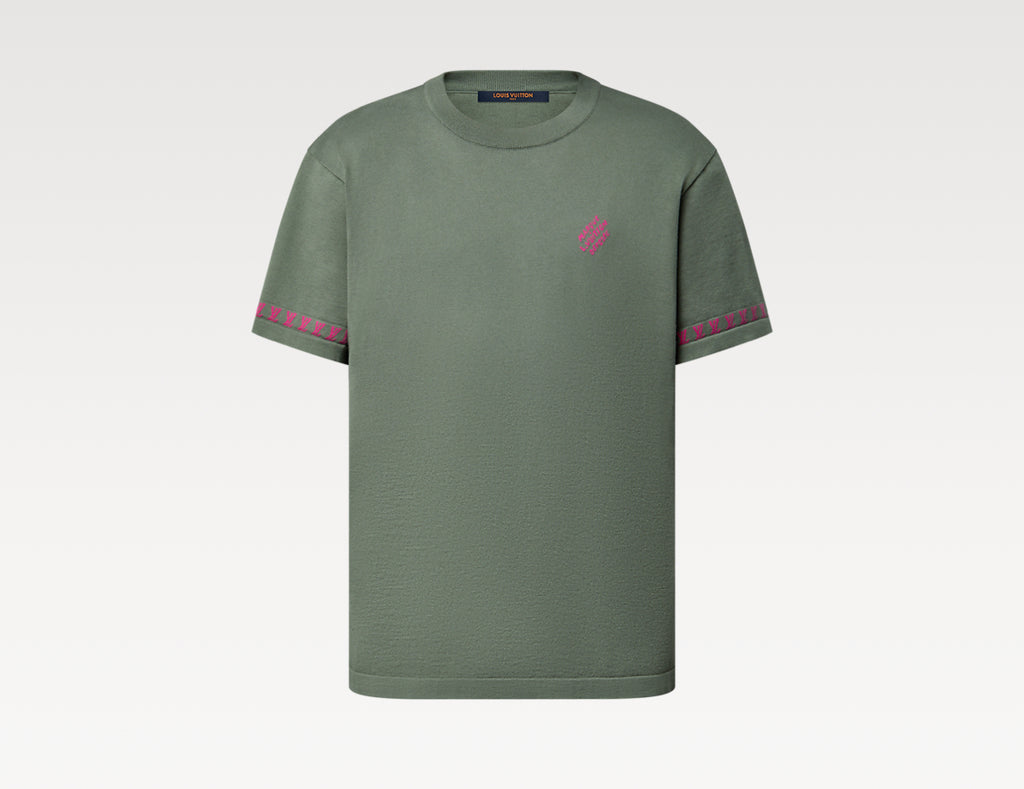 Louis Vuitton 1AHUUU,LV 1AHUUU,Louis Vuitton short sleeved signature crewneck,Louis Vuitton green t-shirt,LV green tee,Louis