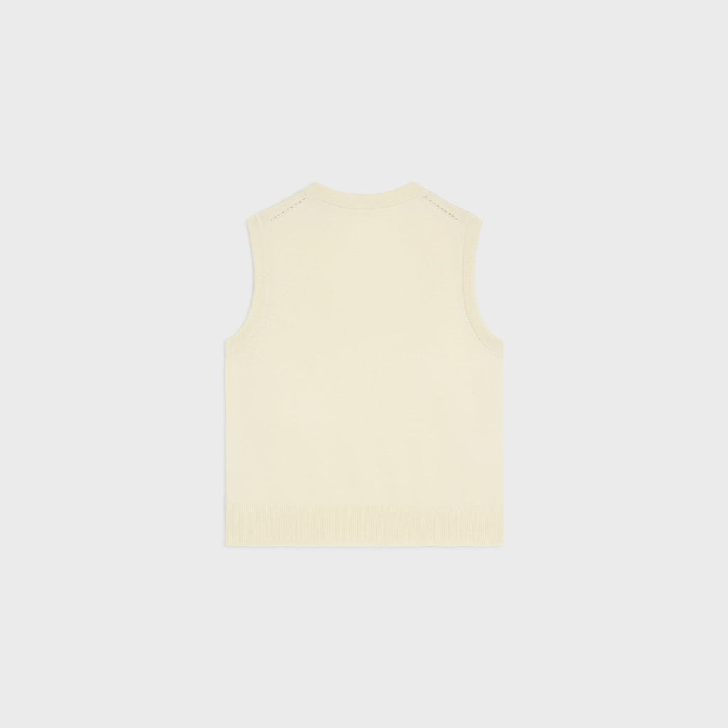 Winniemodo,Winniemodony,Celine RX0I70100.01OW,Celine vest,Celine vest top sale,Celine womens top,Celine knit vest,Celine knit
