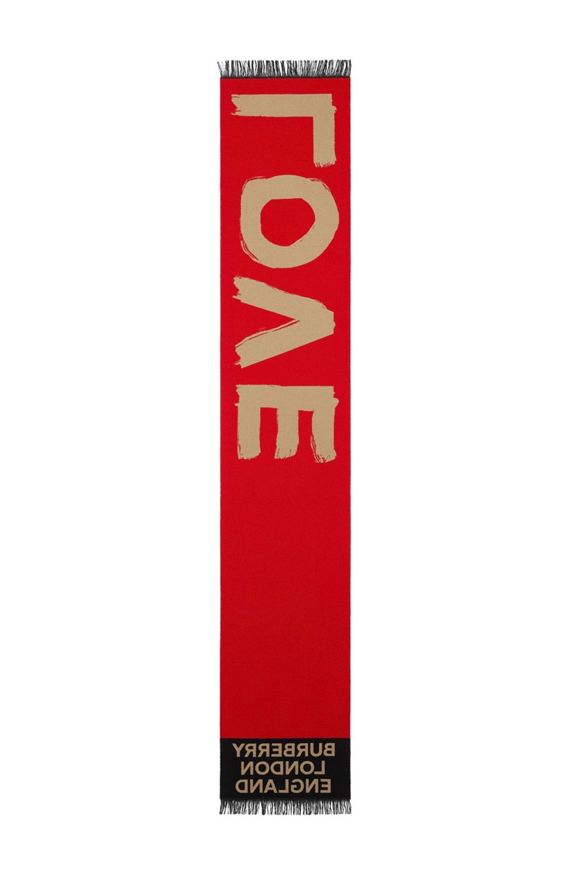 Burberry love and logo jacquard scarf