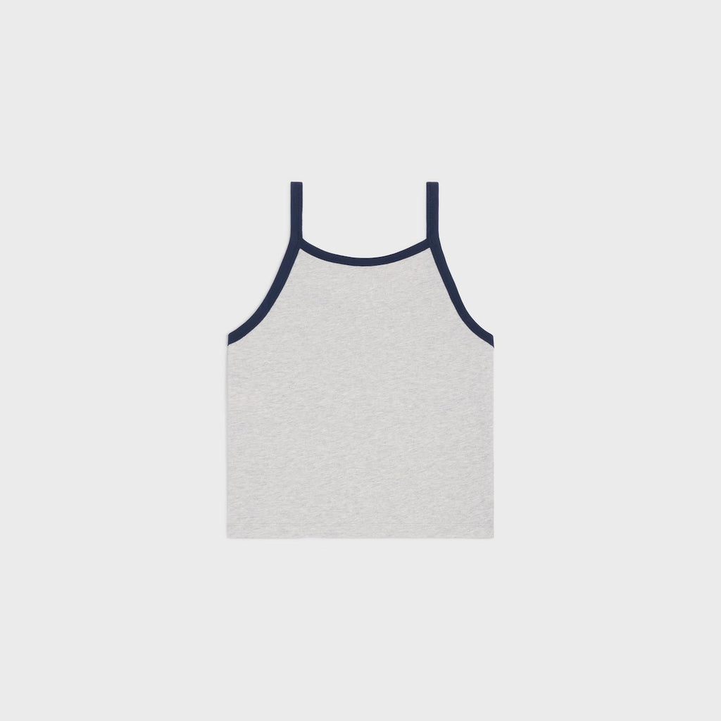 Celine RX0AQ507Z.GBS3,Celine tank top,Celine grey vest,Celine grey top,Celine vest, Celine vest 2025,Celine top on sale,Celin