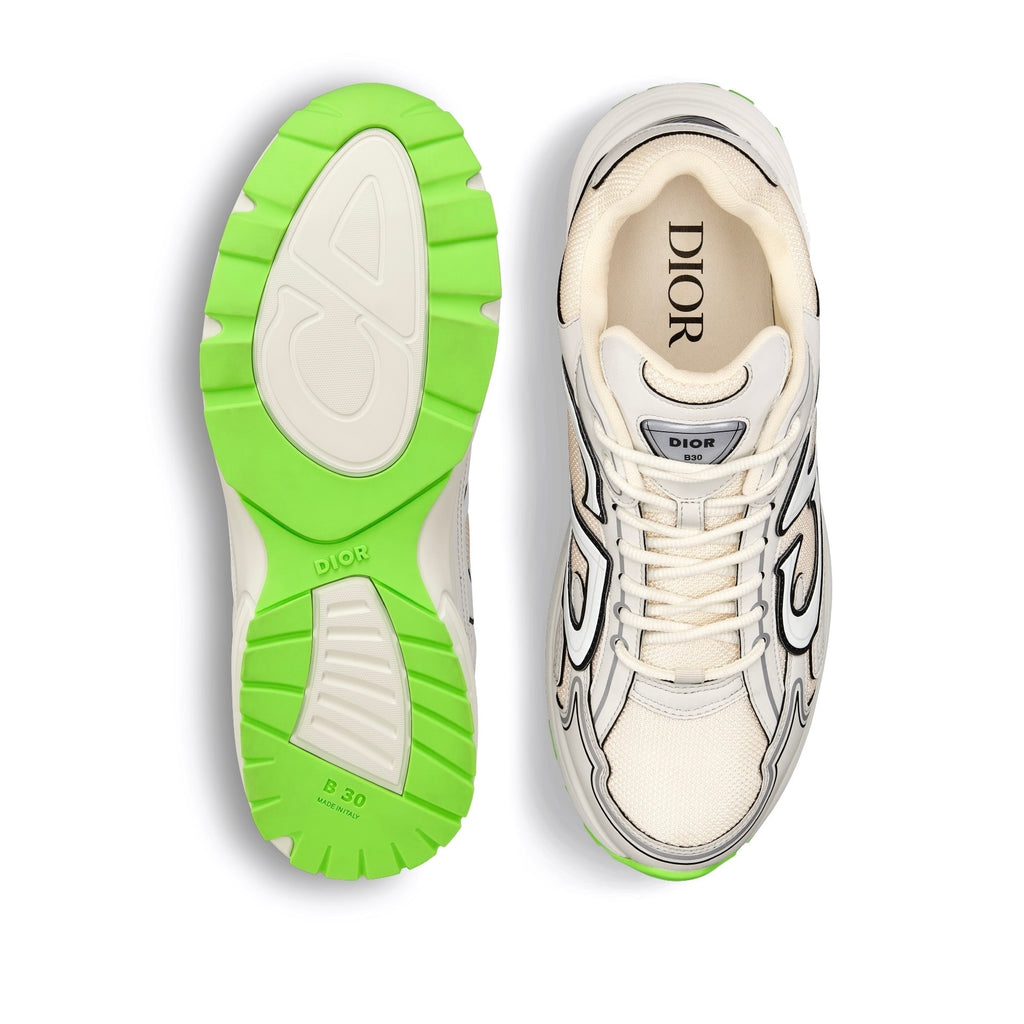 Dior 3SN279ZRD H166,Dior B30 Reflective CD30 sneaker,Dior B30 sneaker,Dior CD logo sneaker,Dior B30 white sneaker,Dior sneake