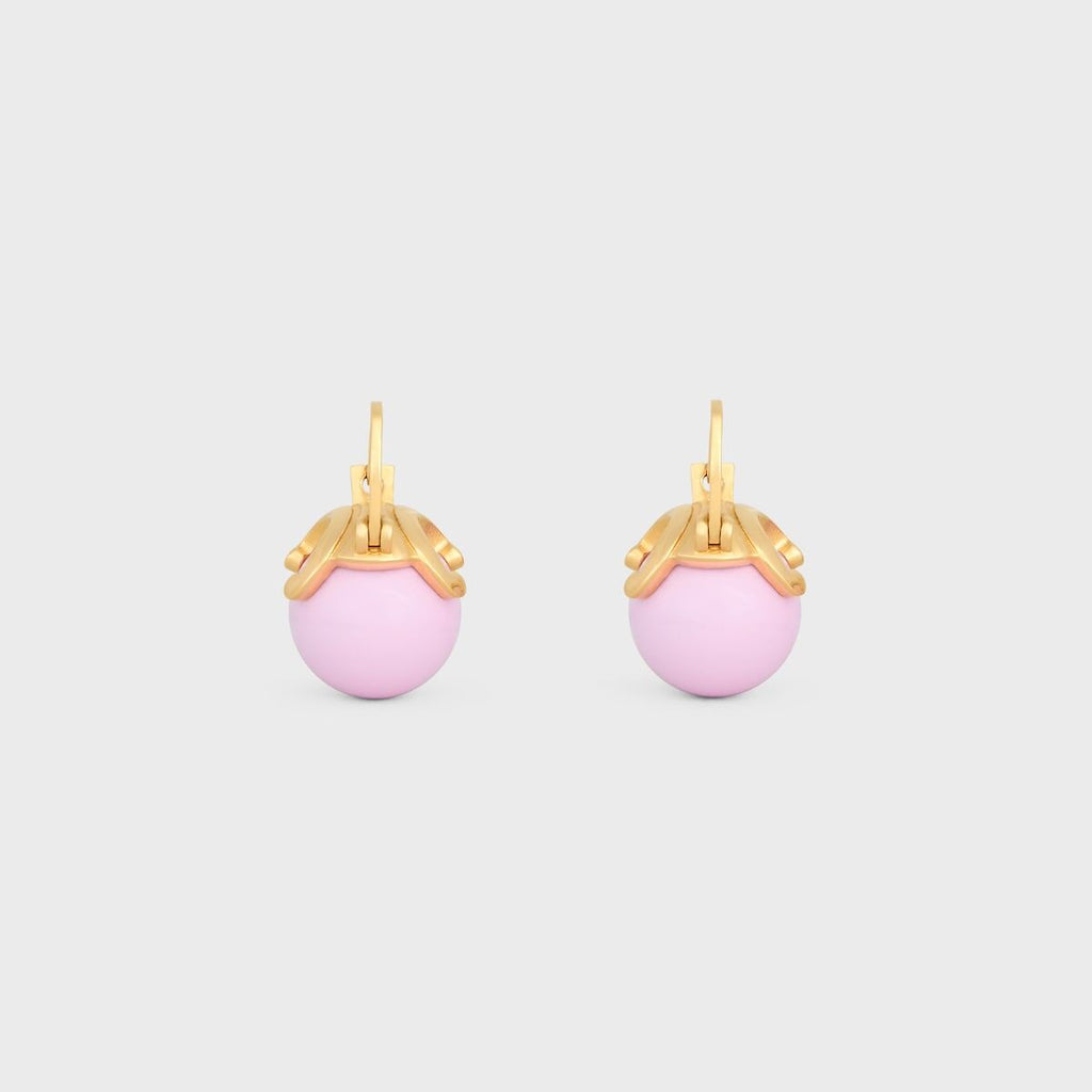 Celine sorbet earrings gold,Celine triomphe earrings,Celine sorbet resin earrings,Celine sorbet earrings in resin,Celine earr