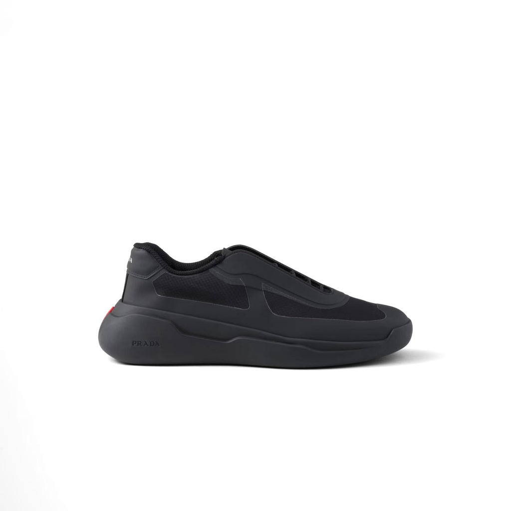 Prada 4E3608,Prada America's Cup Re-Nylon and bike fabric sneakers,Prada black sneaker,Prada black mens sneaker,Prada black r