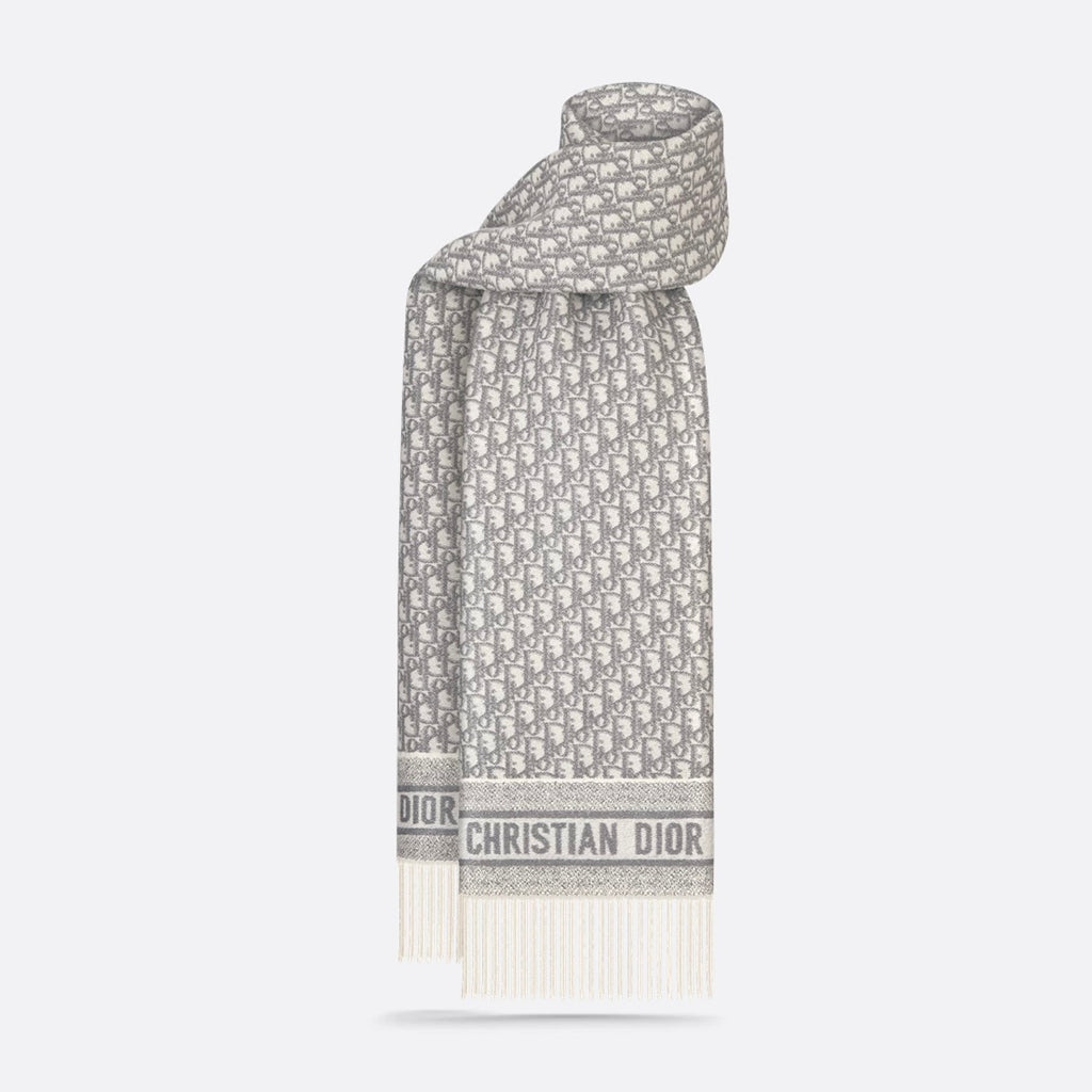 Dior 51DOB209L080,Dior monogram scarf,Dior scarf,Dior scarf price,Dior scarf authenticity,Dior scarf on sale,Dior scarf grey