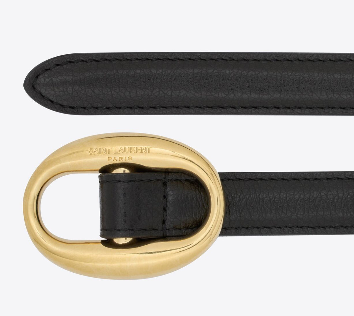 Saint Laurent oval buckle thin belt in smooth leather,Saint Laurent on sale ,Saint Laurent online shop,Saint Laurent outlet,S