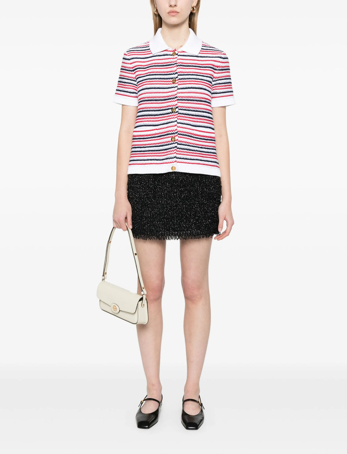 Gucci 818611XKENN,Gucci striped shirt,Gucci striped womens shirt,Gucci striped short sleeve shirt,Gucci womens shirt,Gucci sh