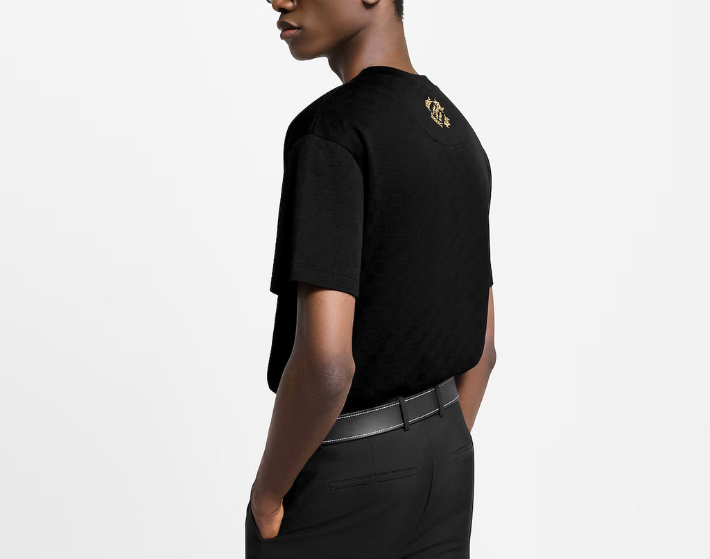 Louis Vuitton 1AHW20,LV 1AHW20,Louis Vuitton embellished Damier T-shirt,LV embellished Damier T-shirt,Louis Vuitton t-shirt 2