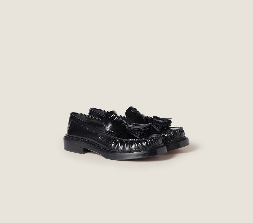 Winniemodo,Winniemodony,MIU MIU 5D497E,Miu Miu tassel loafer,Miu Miu loafer black,Miu Miu loafer sale,Miu Miu loafer outlet,M