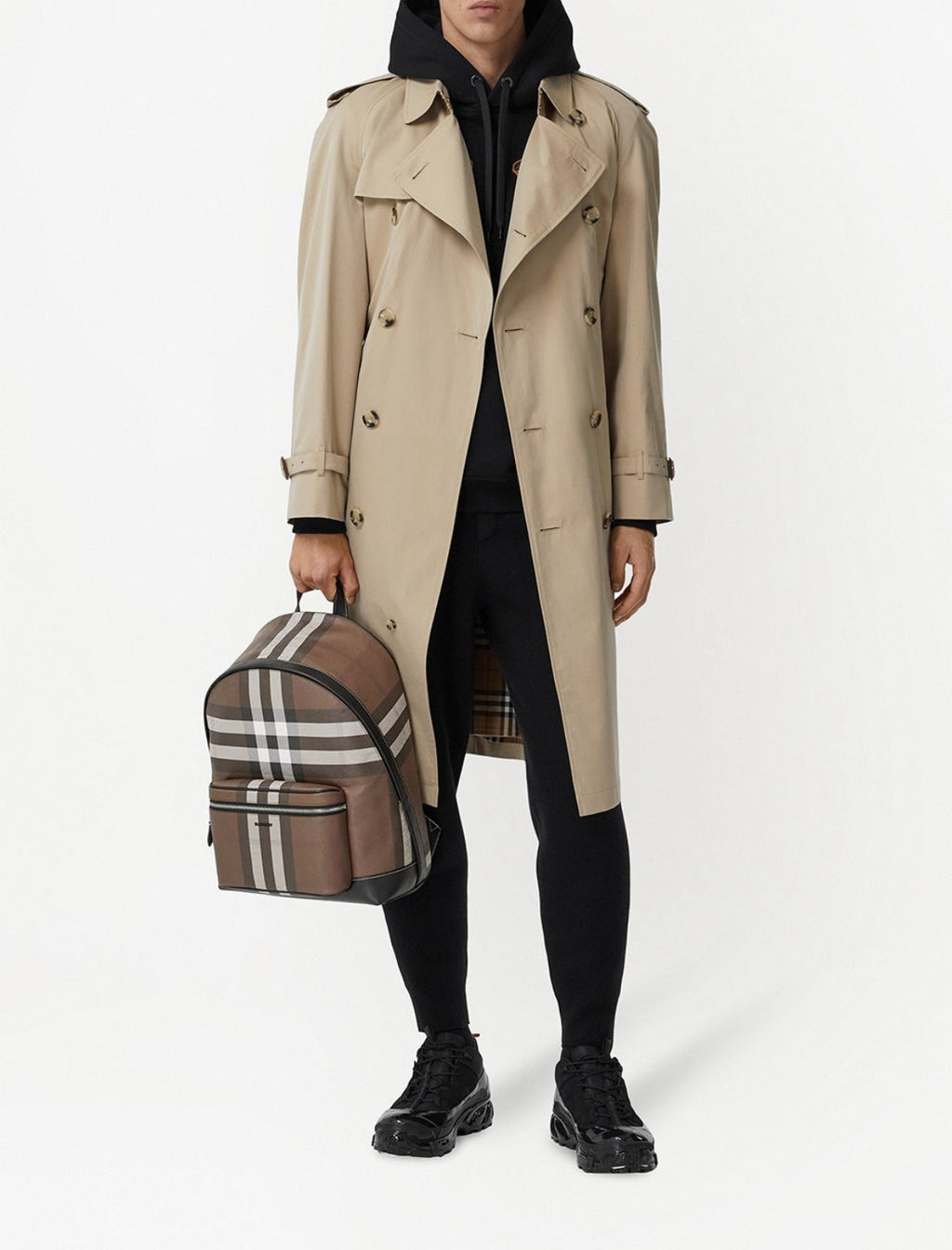 Burberry check pattern backpack
