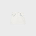 Celine RJ031360.07IA,Celine embroidered mini skirt,Celine embroidered white mini skirt,Celine mini skirt flower embroidered,C