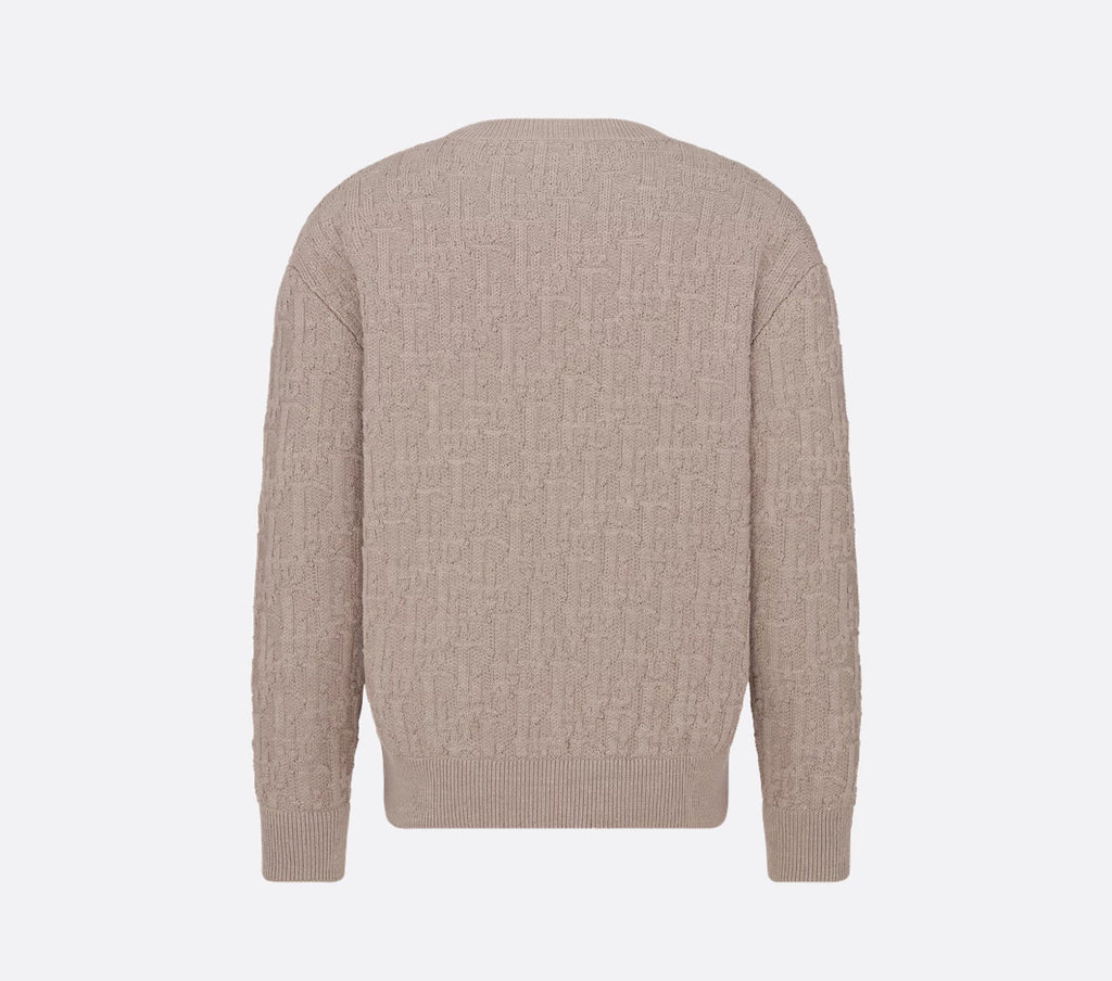 Dior 513M634A7003,Dior oblique sweater,Dior oblique sweater beige,Dior monogram sweater,Dior beige monogram sweater,Dior mens