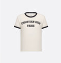 Dior 513T0B4222,Dior linen jersey T-shirt,Dior white T-shirt,Dior white T-shirt womens,Dior womens T-shirt 2025ss,Dior T-Shir