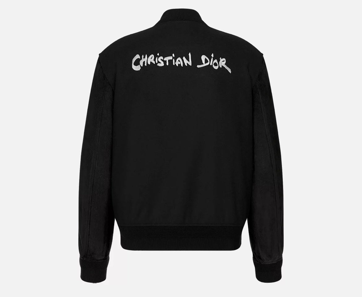 Christian Dior tag varsity jacket,Dior 443L430A6105,Dior jacket,Dior tag jacket,Dior jacket outlet,Dior jacket authenticity,D