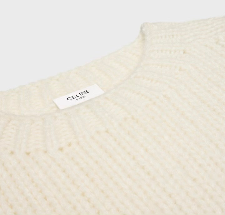 Winniemodo,Winniemodony,Celine RY0JL0899.01OW,Celine crewneck sweater cashmere,Celine sweater womens,Celine triomphe sweater,