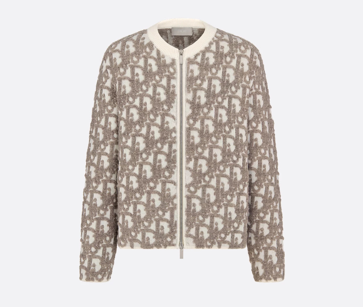 Dior 593M211A3007,Dior oblique cardigan,Dior oblique cardigan sale,Dior monogram cardigan,Dior grey monogram cardigan,Dior mo