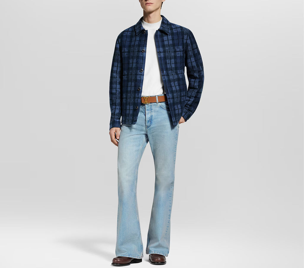 Winniemodo,Winnie modo,Louis Vuitton 1AIK91,LV 1AIK91,Louis Vuitton tartan denim overshirt,Louis Vuitto tartan denim jacket,L