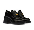 MIU MIU 5D820DB4LF0002,Winniemodo,Winnie modo,Miu Miu leather penny loafers,Miu Miu loafers chunky heels,Miu Miu loafers blac