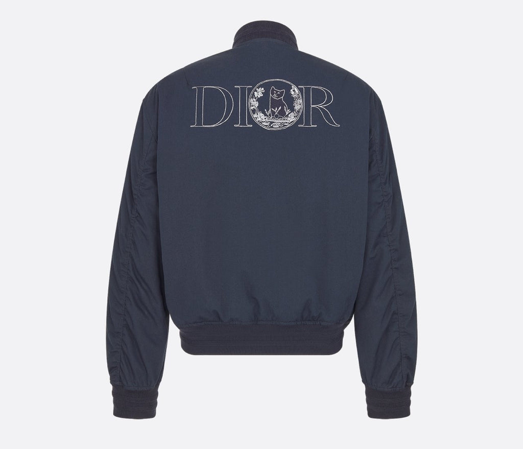 Dior 143C432I3004,Dior Hylton Nel bomber jacket,Dior Hylton Nel jacket,Dior navy zip up jacket,Dior bomber jacket mens,Dior z