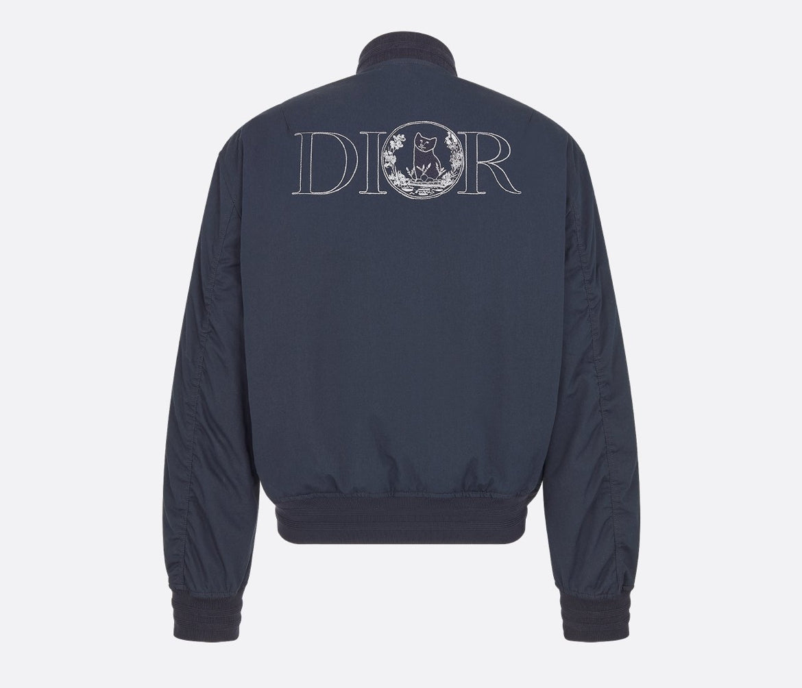 Dior 143C432I3004,Dior Hylton Nel bomber jacket,Dior Hylton Nel jacket,Dior navy zip up jacket,Dior bomber jacket mens,Dior z