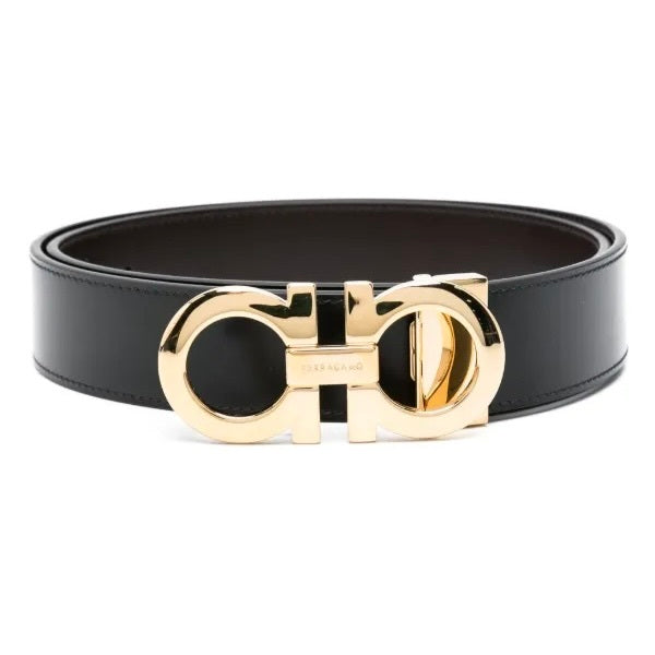 Ferragamo Gancini reversible belt, Ferragamo reversible belt, Ferragamo mens belt, Ferragamo black belt, Ferragamo mens belt