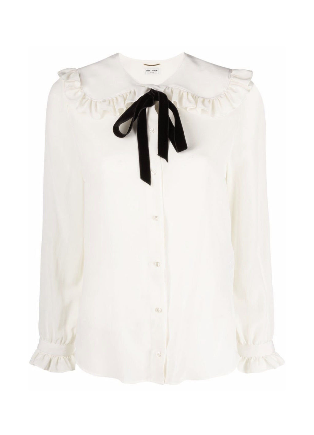 Saint Laurent Peter Pan collar silk blouse