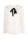 Saint Laurent Peter Pan collar silk blouse