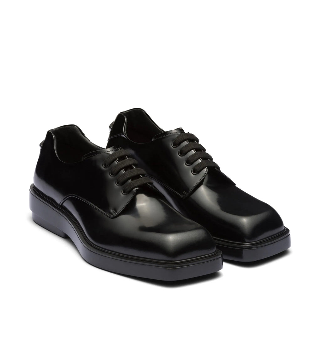 Winniemodo,Winnie modo,Prada fender leather derby shoes,Prada shoes,Prada men shoes,Prada men shoes sale,Prada black shoes,Pr