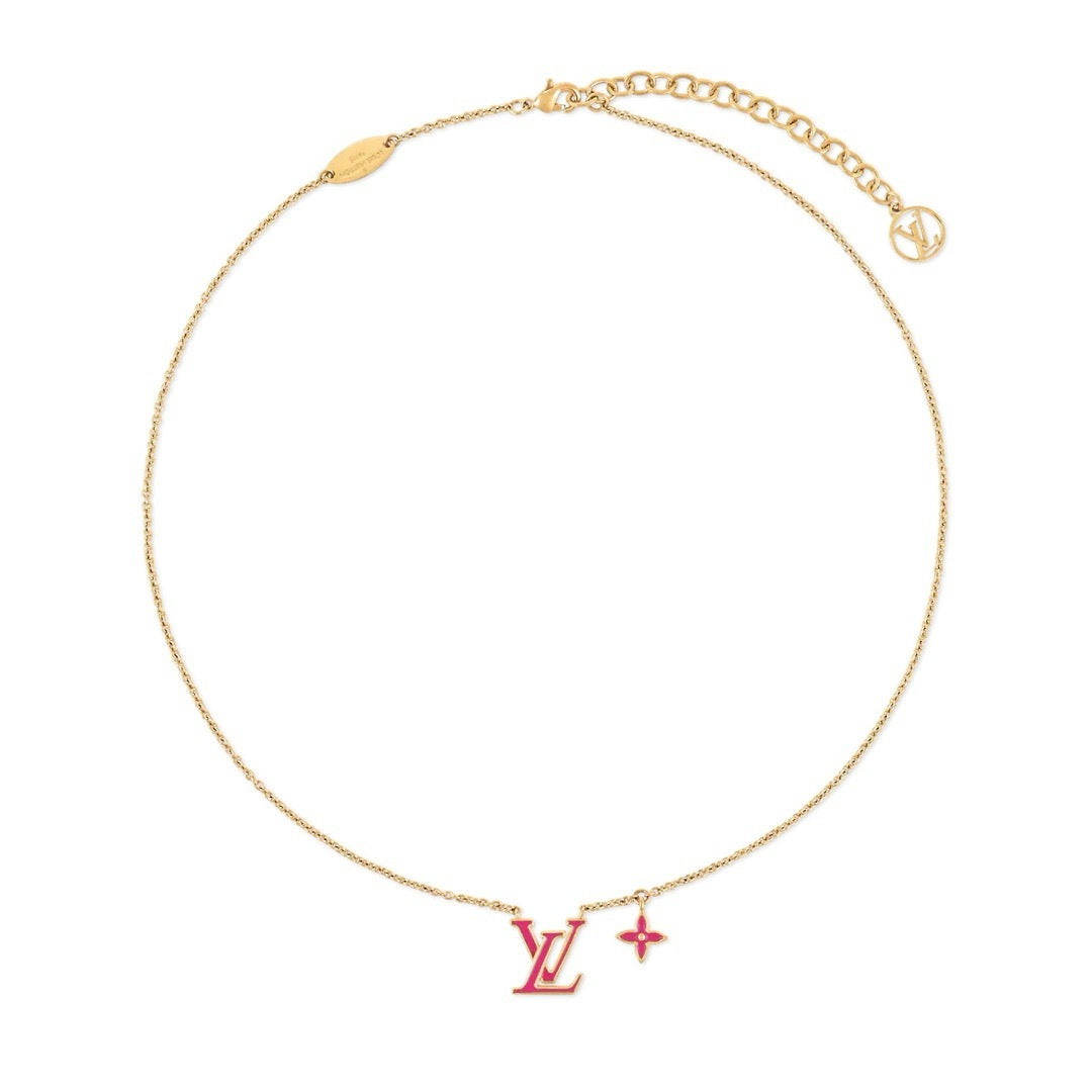 Louis Vuitton LV iconic enamel necklace,LV iconic enamel necklace,Louis Vuitton necklace,LV logo necklace,LV necklace,LV neck