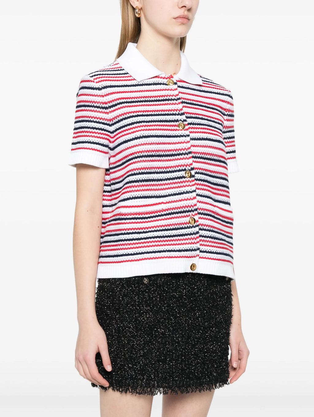 Gucci 818611XKENN,Gucci striped shirt,Gucci striped womens shirt,Gucci striped short sleeve shirt,Gucci womens shirt,Gucci sh