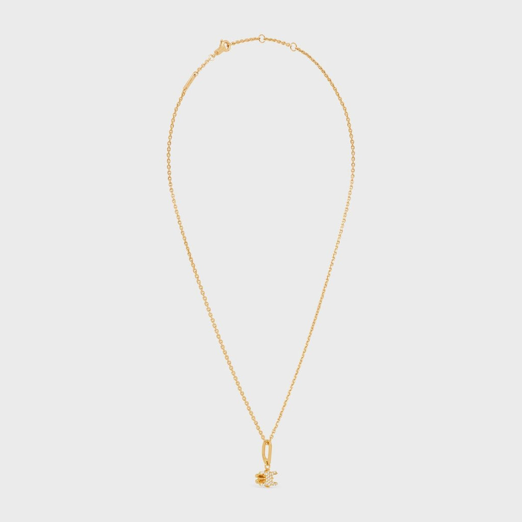 Celine triomphe solitaire necklace,Celine triomphe necklace,Celine triomphe necklace gold,Celine triomphe necklace on sale,Ce