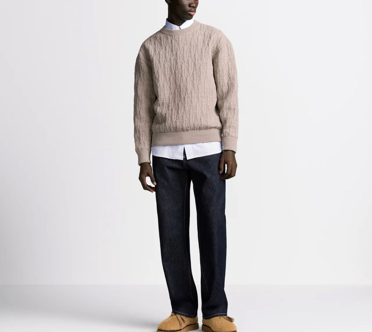 Dior 513M634A7003,Dior oblique sweater,Dior oblique sweater beige,Dior monogram sweater,Dior beige monogram sweater,Dior mens