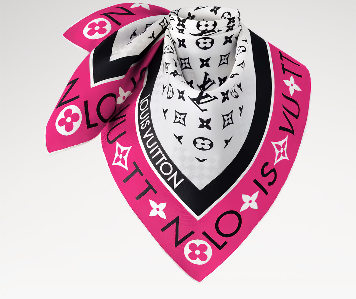 Louis Vuitton M90694,LV M90694,Louis Vuitton monogram infinity square 90,LV monogram infinity square 90,Louis Vuitton pink si
