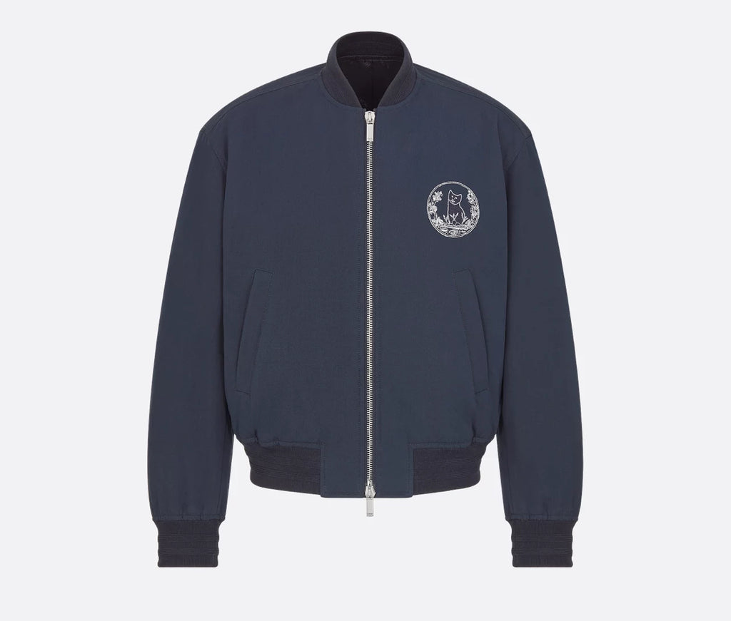 Dior 143C432I3004,Dior Hylton Nel bomber jacket,Dior Hylton Nel jacket,Dior navy zip up jacket,Dior bomber jacket mens,Dior z