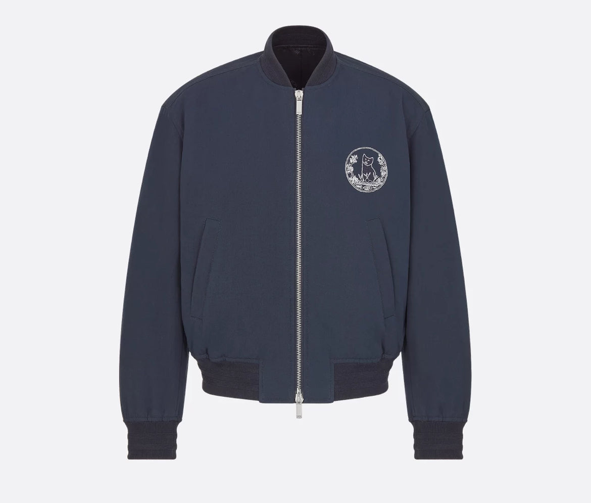Dior 143C432I3004,Dior Hylton Nel bomber jacket,Dior Hylton Nel jacket,Dior navy zip up jacket,Dior bomber jacket mens,Dior z