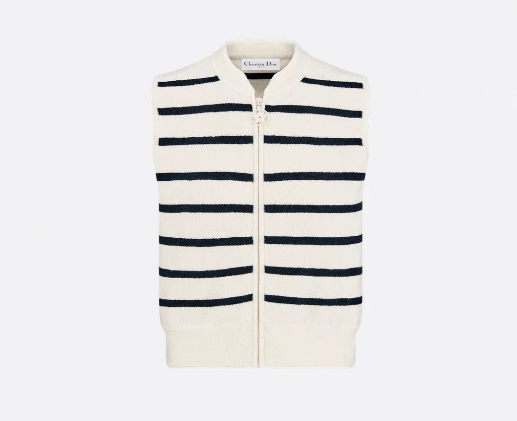 Dior 544G14A7801,Dior Diorivera zipped vest,Dior blue zipped vest,Dior blue vest,Dior zip up vest,Dior blue zip up vest,Dior