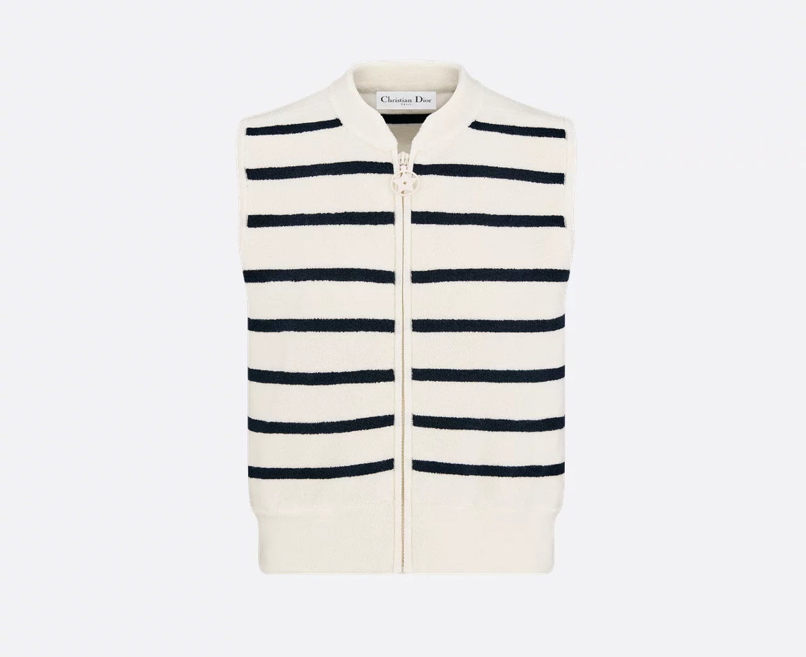 Dior 544G14A7801,Dior Diorivera zipped vest,Dior blue zipped vest,Dior blue vest,Dior zip up vest,Dior blue zip up vest,Dior
